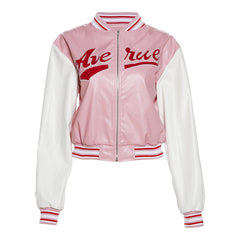 Baseball-Style Jacket with Varsity Stripes