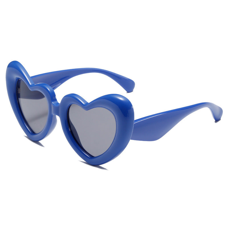 Trendy Heart-Shaped Oversized Sunglasses