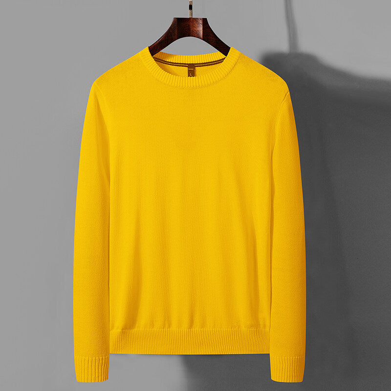 Minimalist Crewneck Knit Pullover Sweater