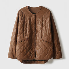 Sophisticated Style Quilted Leather Jacket - Chic & Comfortable