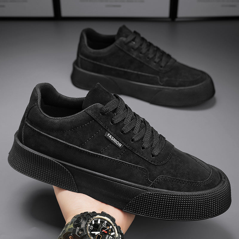 Men's Minimalist Lace-Up Platform Sneakers