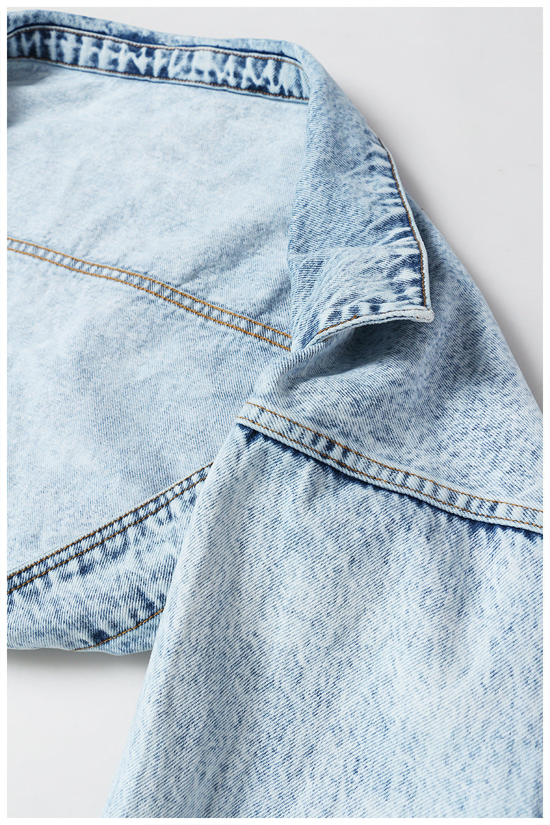 Women's Short Denim Jacket - Versatile Look