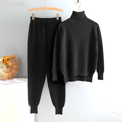 2Pcs Turtleneck Tracksuit - Women's Turtleneck Tracksuit