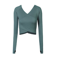 Women's Long Sleeve Crop Top - Activewear for Fitness & Workout