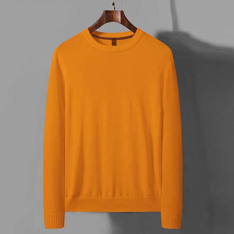 Minimalist Crewneck Knit Pullover Sweater