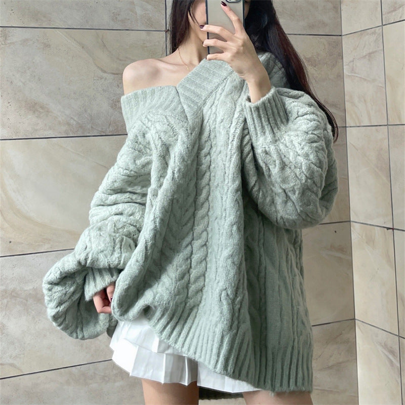 Women's Cable Knit Sweater - Cozy & Stylish