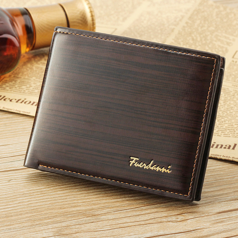 Fuerdanni Wallet - Leather bifold wallet with Striped Pattern