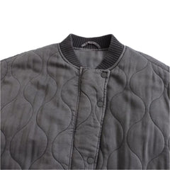 Quilted Bomber Jacket with Relaxed Fit