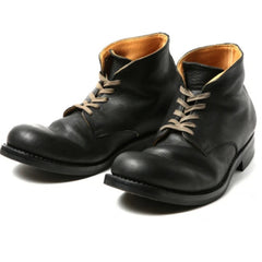 Rugged Leather Lace-Up Ankle Boots