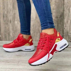 Women's Lightweight Mesh Lace-Up Athletic Sneakers