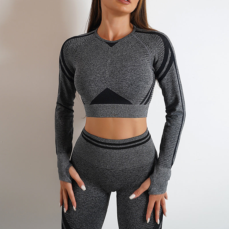 Seamless Strappy Back High-Waist Activewear Set