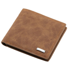 Premium Leather Bifold Wallet with Metal Accent