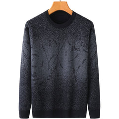 Stylish Jacquard Knit Pullover Sweater