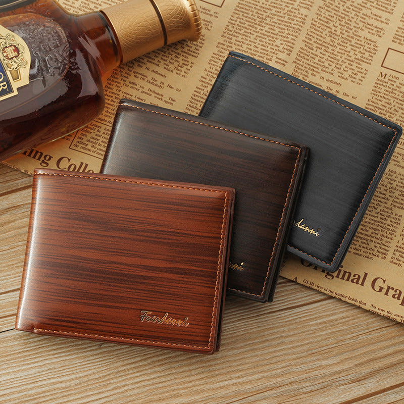 Fuerdanni Wallet - Leather bifold wallet with Striped Pattern