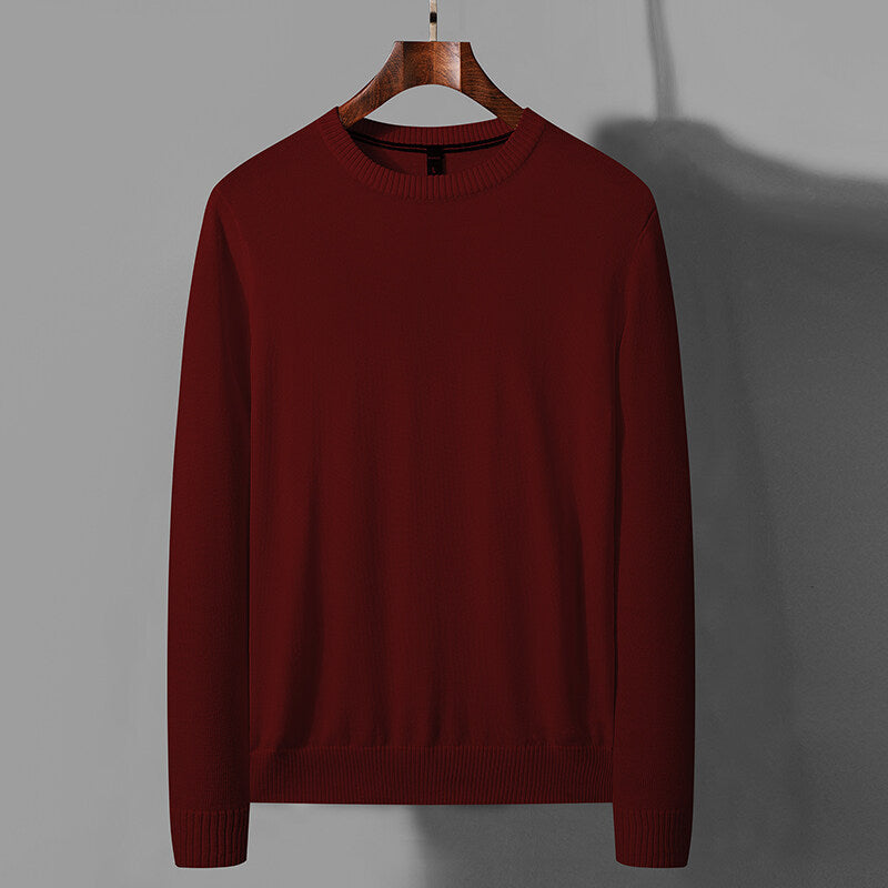 Minimalist Crewneck Knit Pullover Sweater