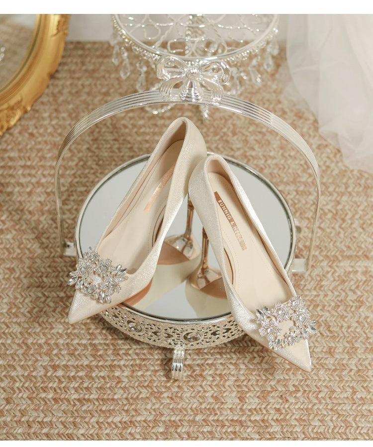 Elegant Embellished Bridal Heels: Glamorous Wedding Footwear