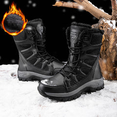 Rugged Snow Boots with Insulated Lining and Durable Traction Sole