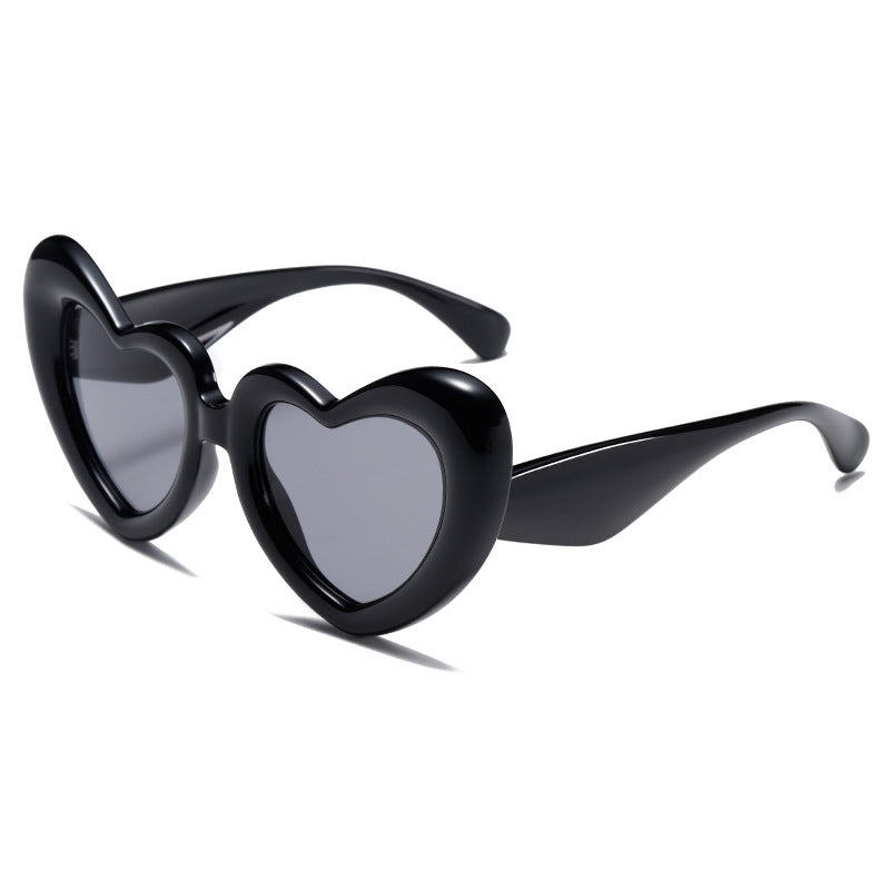 Trendy Heart-Shaped Oversized Sunglasses