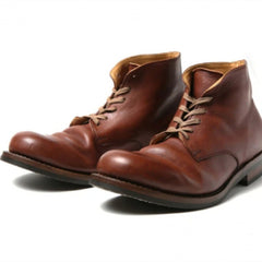 Rugged Leather Lace-Up Ankle Boots