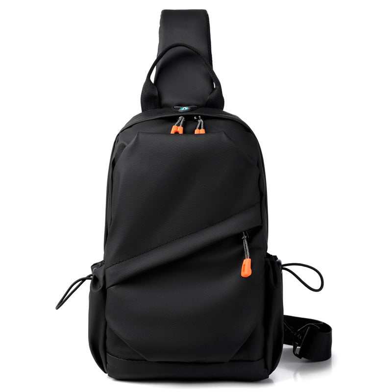 Functional Minimalist Sling Backpack with Zippered Pockets