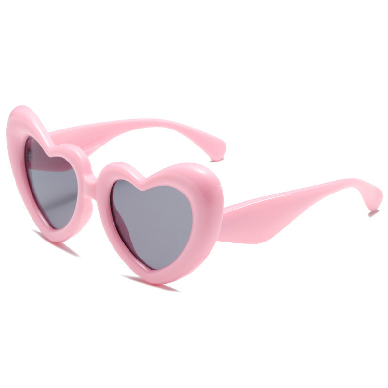 Trendy Heart-Shaped Oversized Sunglasses