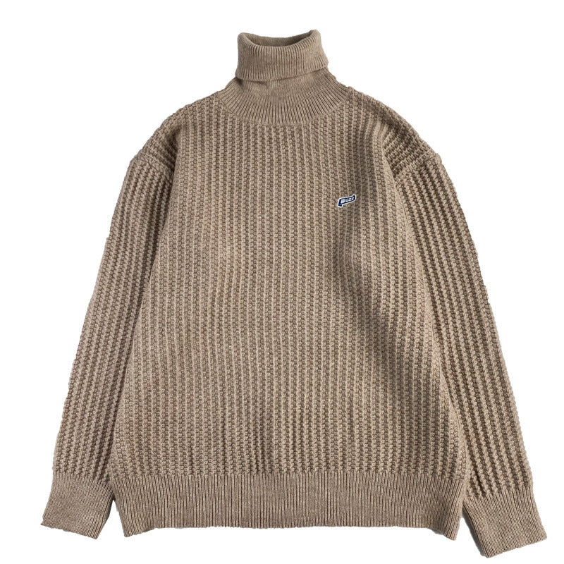 Japanese-style Retro Caramel Turtleneck Sweater