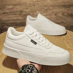 Men's Minimalist Lace-Up Platform Sneakers