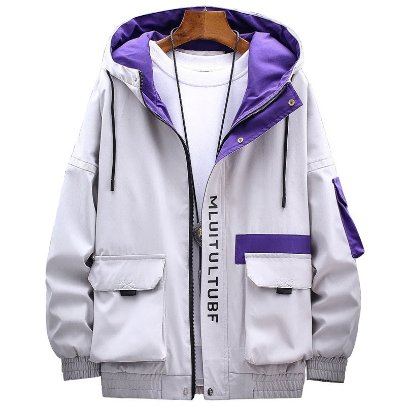 Versatile Hooded Windbreaker Jacket - Stylish and Functional Outerwear