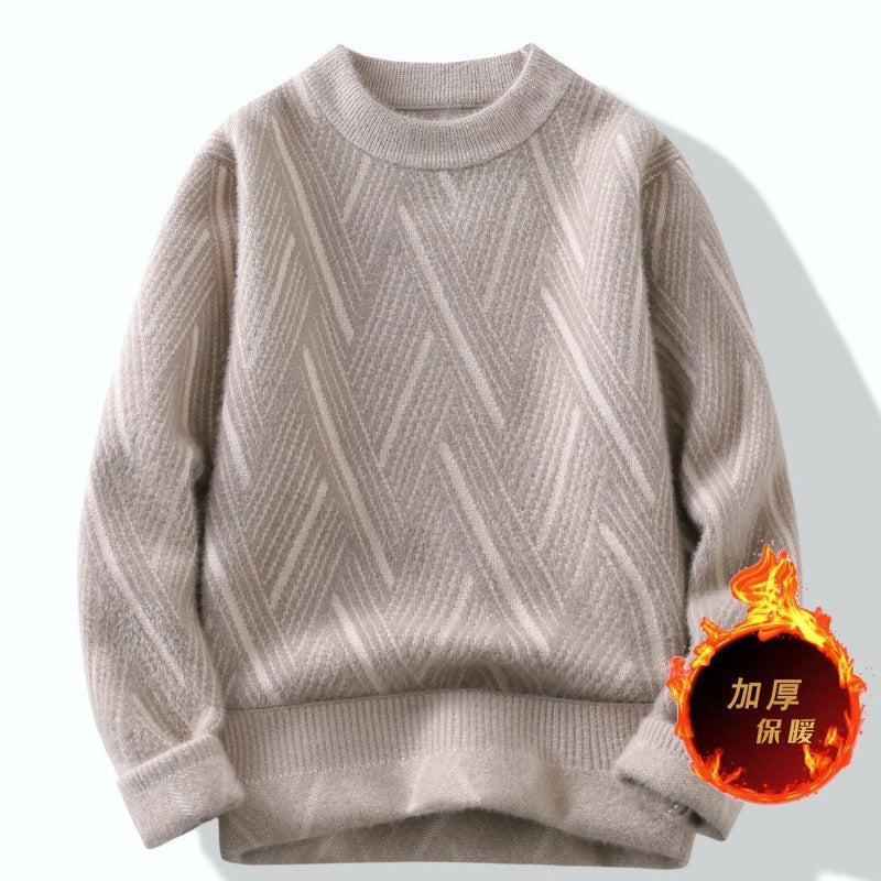 Men's Chevron Knit Sweater - Cozy & Stylish Fall Fashion